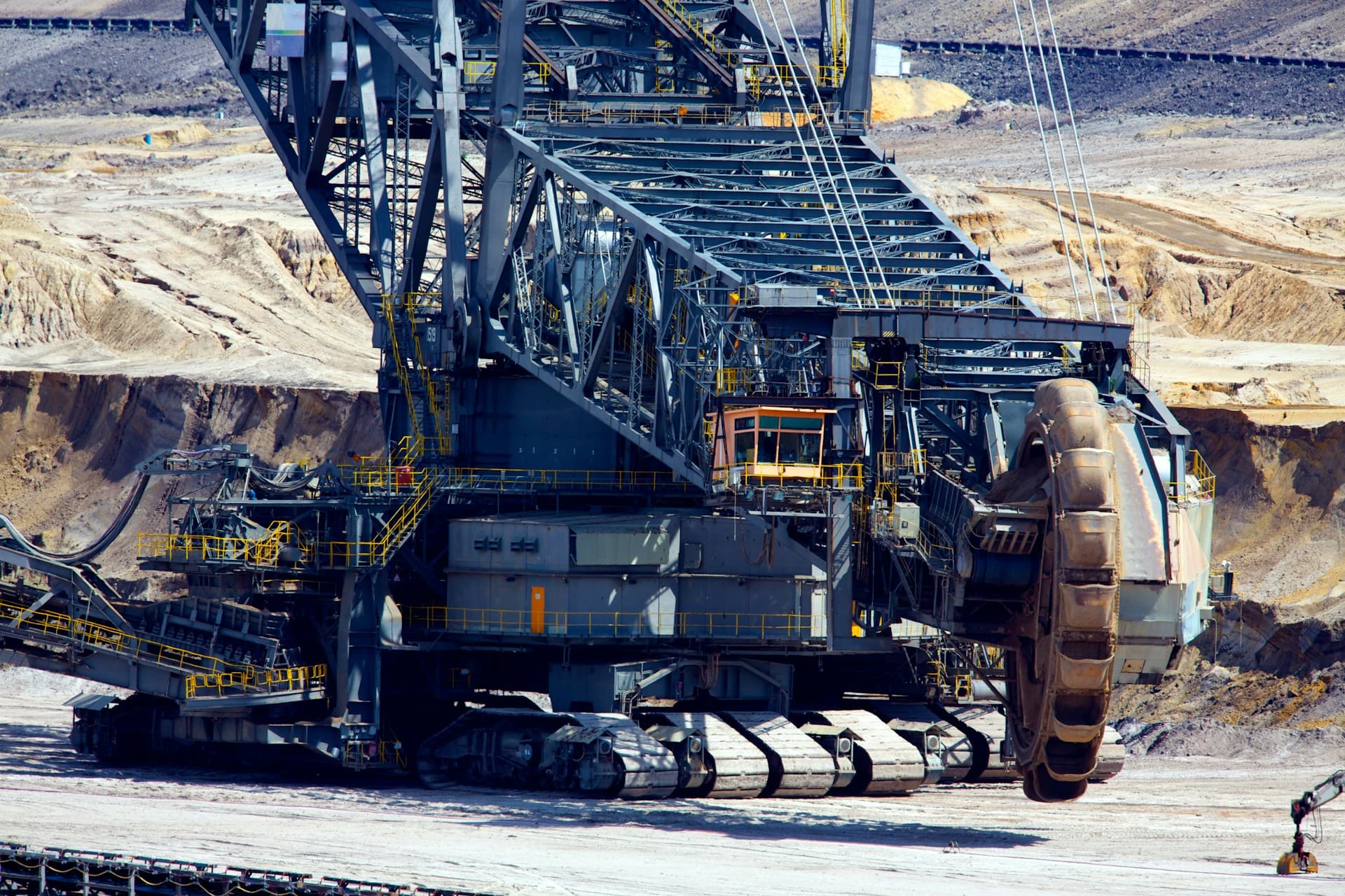 Heavy machinery used for ancillary support services at a mining site